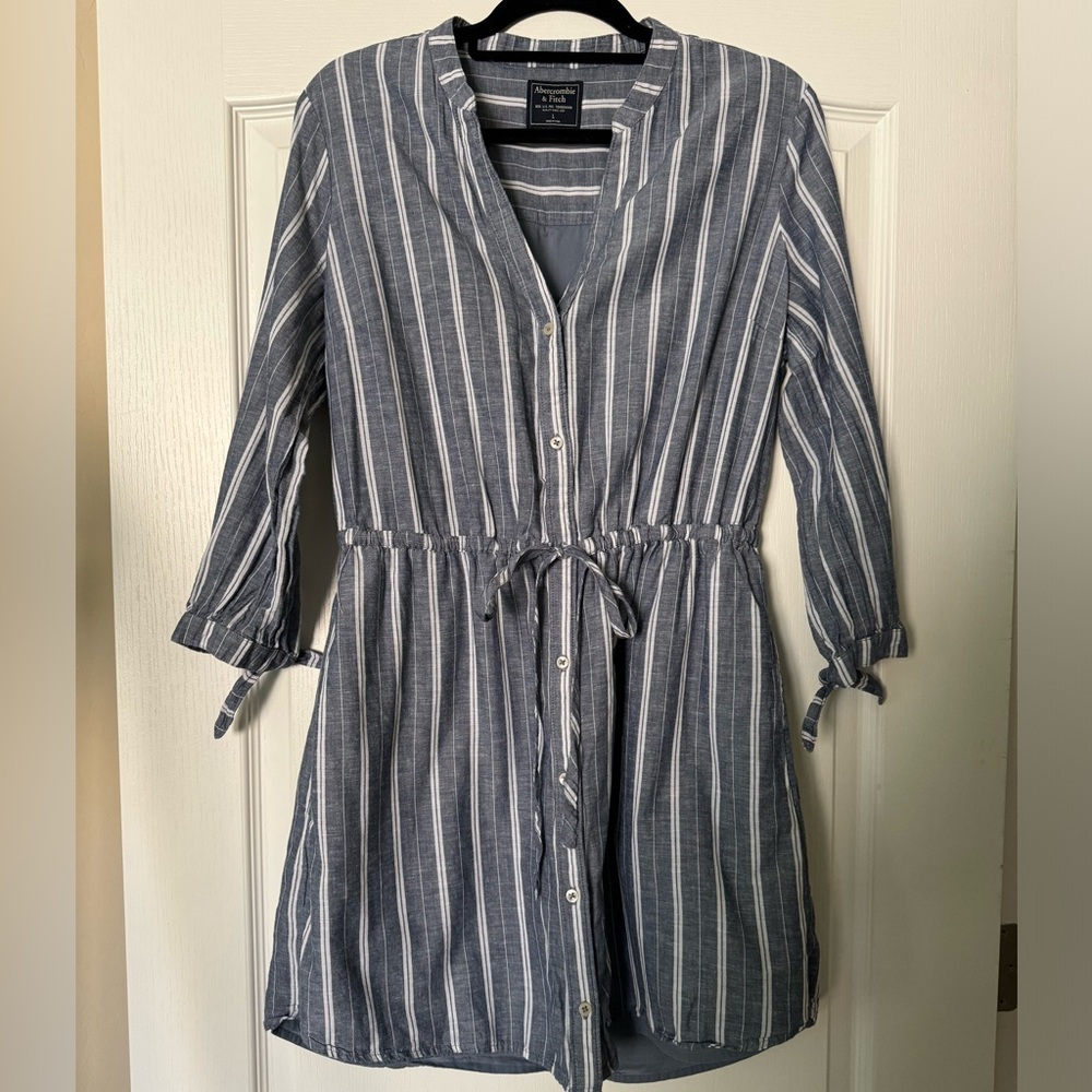Abercrombie & Fitch Blue Striped Mini Dress